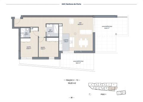 Apartamento T2 com Varandas e Garagem no Senhora do Porto 249