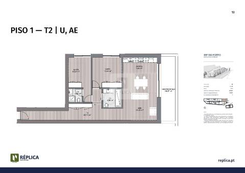 Apartamento T2 com Varanda e Garagem no Senhora do Porto 249