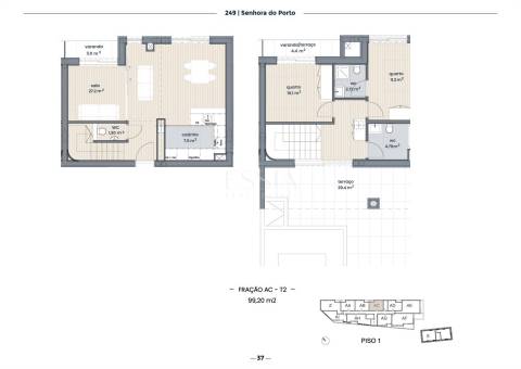 T2 Duplex com Varanda e Terraço no Senhora do Porto 249
