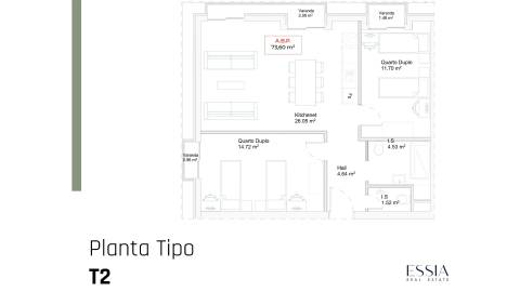Apartamento T2 junto ao Pólo Universitário | Colégio Luso Francês