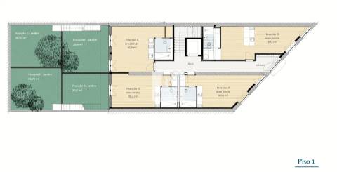Apartamento T0 com jardim privativo em Paranhos ( licenciado para serviços )