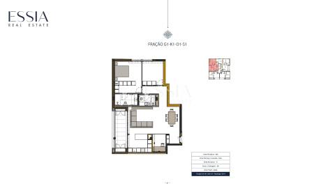 Apartamento T2+1 com varanda de 10.6 m2 na Prelada, Ramalde
