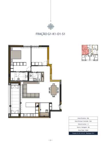 Apartamento T2+1 com varanda de 10.6 m2 na Prelada, Ramalde
