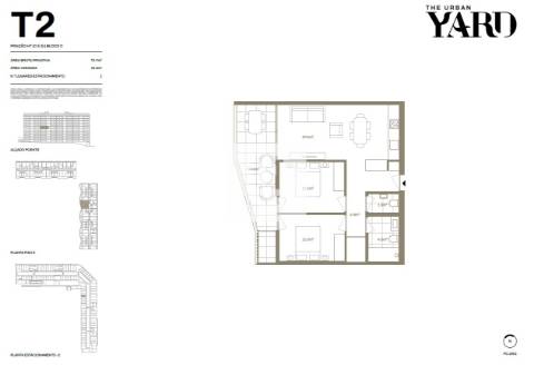 Apartamento T2 com varanda no Empreendimento "The Urban Yard" - Vila Nova de Gaia