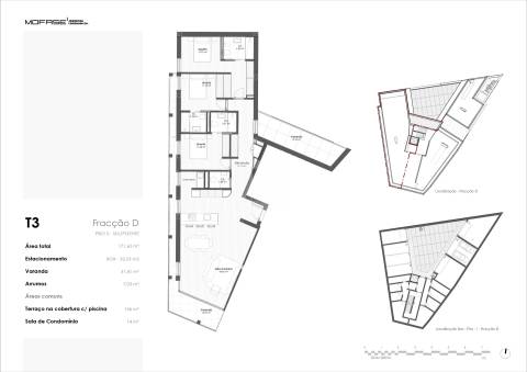 Apartamento T3 com terraço próximo ao Colégio Efanor à Senhora da Hora, Porto