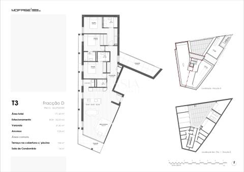 Apartamento T3 com terraço próximo ao Colégio Efanor à Senhora da Hora, Porto