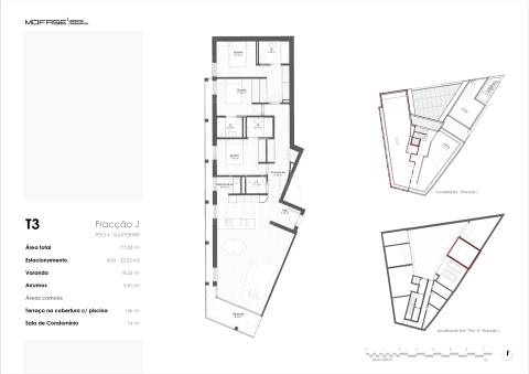 Apartamento T3 com terraço