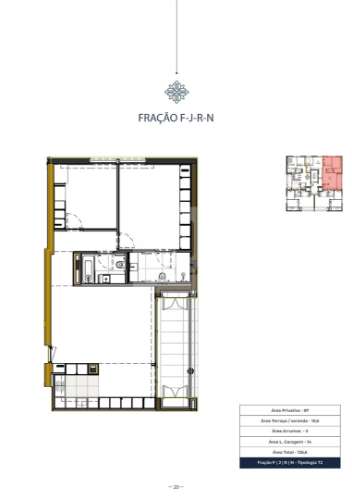 Apartamento T2 com varanda de 10.6 m2 na Prelada, Ramalde