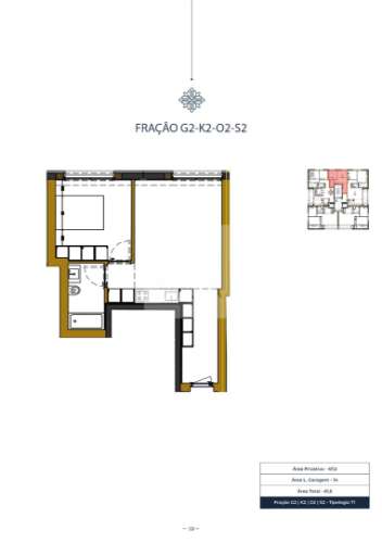 Apartamento T1 na Prelada, Ramalde