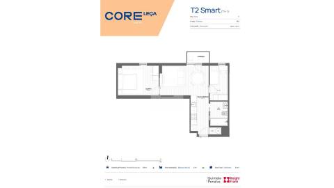 Apartamento T1+1 com Varanda e Garagem no Core Leça