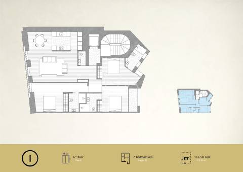 T3 Novo com Varanda na Baixa do Porto