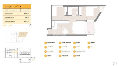 Apartamento T1+1 com Varanda no Empreendimento Carofini – Matosinhos