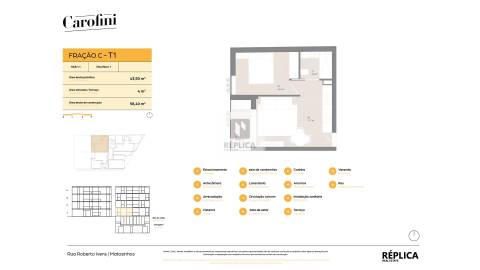 Apartamento T1 com Varanda no Carofini em Matosinhos