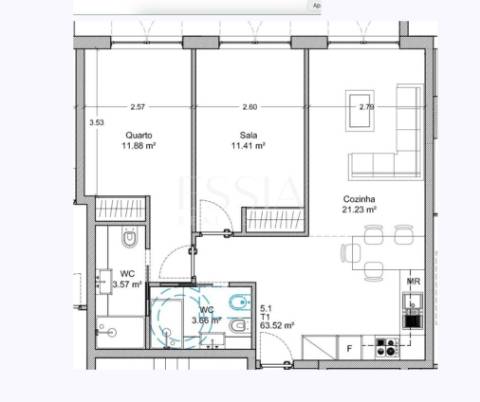 Apartamento T2 com Varanda em Campanhã
