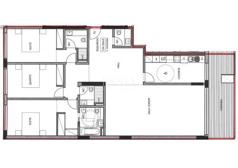Apartamento T3 com Varanda no Varandas do Foco