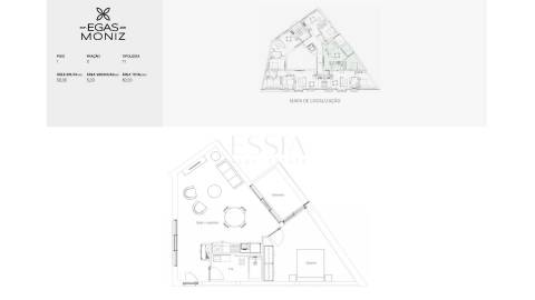 Apartamento de 1 dormitorio en el Edificio Egas Moniz 209