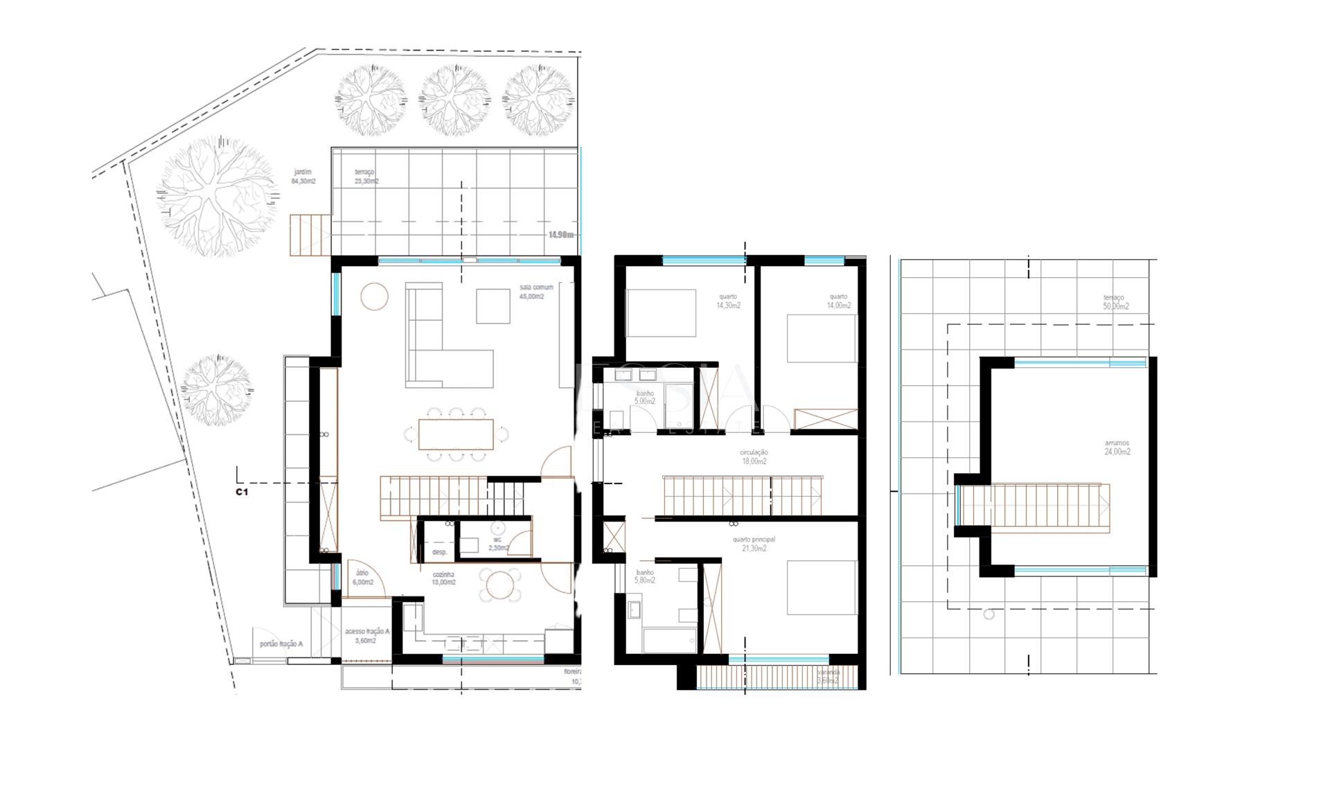 Moradia Geminada T3+1 com Jardim na Prelada