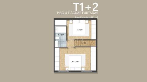 Apartamento T1+2 Duplex no Bonfim, Porto