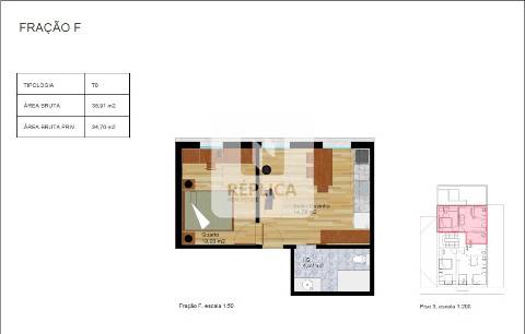 Apartamento T1 à Avenida da República