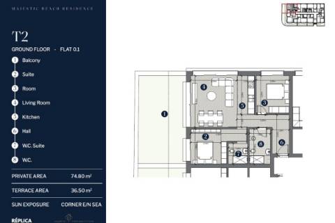 Apartamento T1 com lugar de garagem à Praia de Canidelo