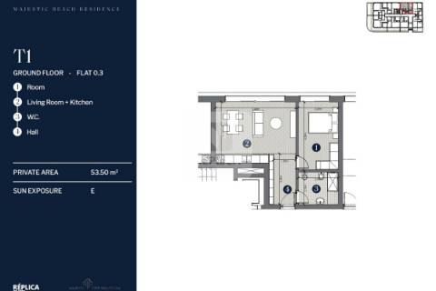 Apartamento T1 com lugar de garagem à Praia de Canidelo