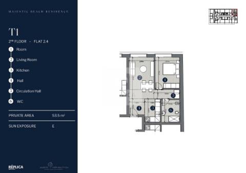Apartamento T1 com lugar de garagem à Praia de Canidelo
