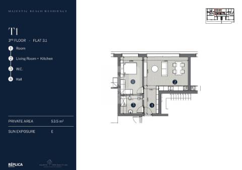 Apartamento T1 com lugar de garagem à Praia de Canidelo
