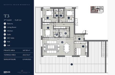Apartamento T3 com rooftop à Praia de Canidelo