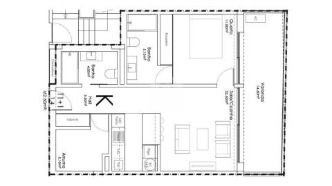 Apartamento T1+1 com Varanda na Madalena em Vila Nova de Gaia