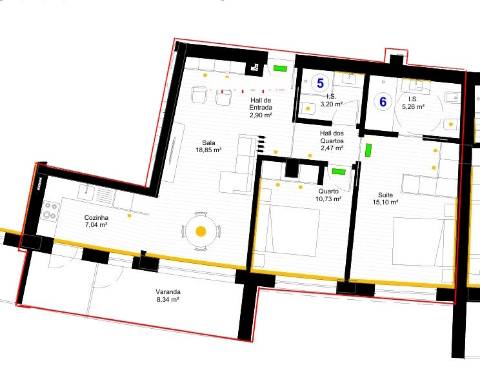 Apartamento T2 Novo - Centro de Aveiro