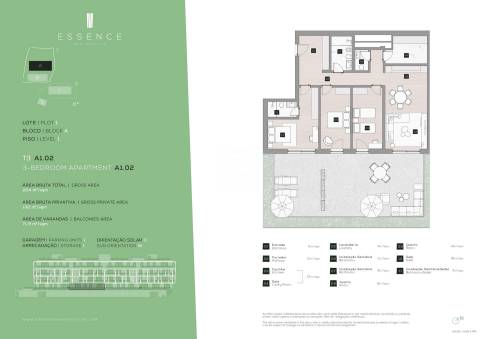 Apartamento T3 com Terraço