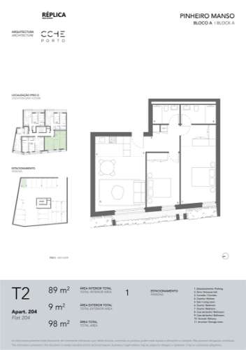 Apartamento T2 moderno com varanda no Pinheiro Manso