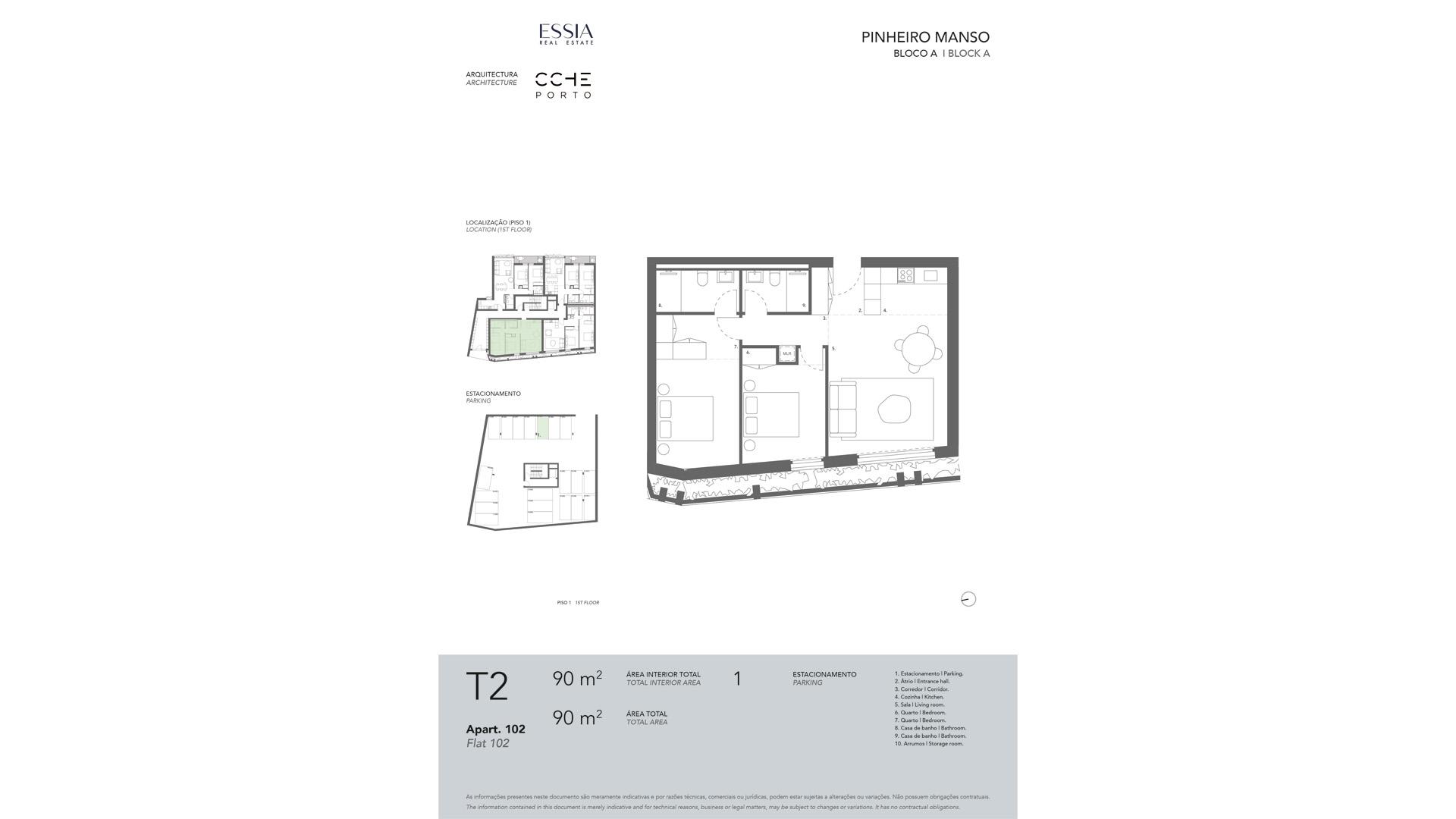 T2 com Garagem em Condomínio Exclusivo no Pinheiro Manso