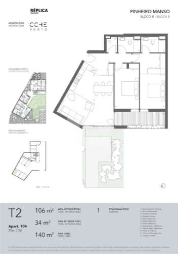 Apartamento T2 com Terraço e Estacionamento Privativo no Pinheiro Manso
