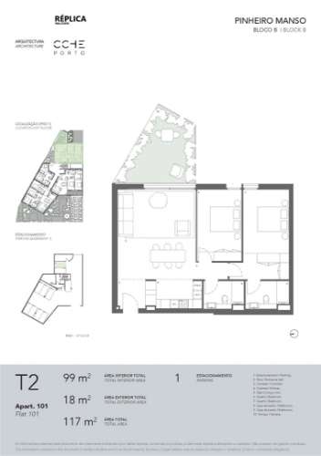 Apartamento T2 com Terraço e Estacionamento Privativo no Pinheiro Manso
