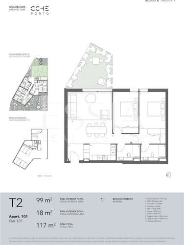 Apartamento T2 com Terraço e Estacionamento Privativo no Pinheiro Manso