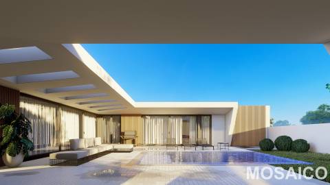 Lote para Moradia V3 térrea de 3 frentes, com piscina, em CANIDELO para VENDA