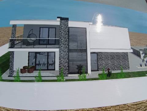 Magnífica moradia T4 em construção, res do chão,1º andar, isolada no Centro de Vagos.