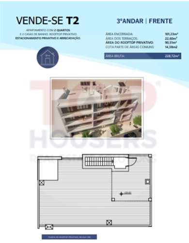 Apartamento T2 Novo com Rooftoop Privativo, garagem e arrecadação em Montenegro - Faro