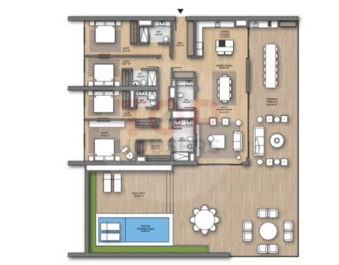 Penthouse de luxo com piscina privativa