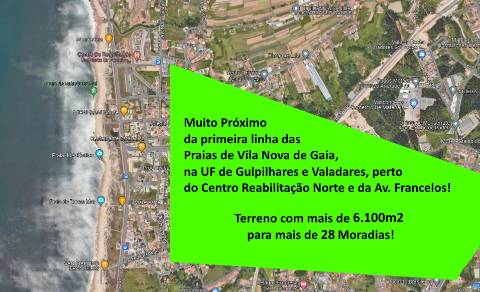CPM20285 Terreno p/ + 28 Moradias próximo Praias Gaia  com + 6.100m2 Área Bruta Construção!