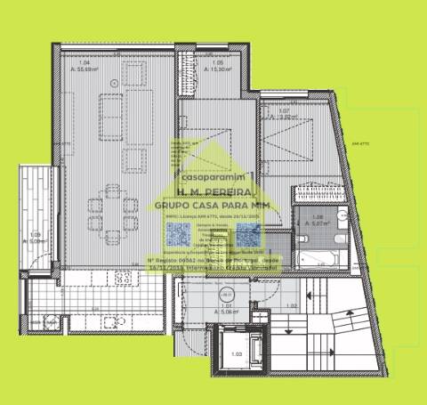 CPM20301 APT T2 Luxo 1ª Linha Praia,  Pronto habitar, Junto Seca Bacalhau, Canidelo, Vila Nova Gaia