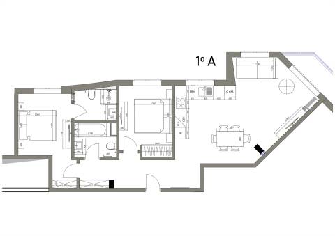 Apartamento T2 novo com garagem - Armação de Pêra, Silves, Algarve.