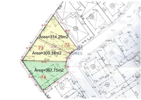 Terrenos ( 2 lotes ) para construção residencial com 623,41 m² em Tires, São Domingos de Rana, Casca