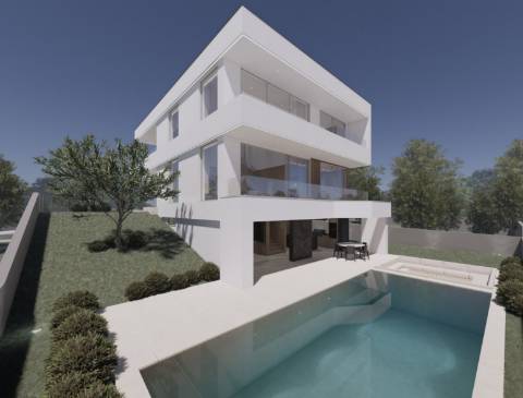 Moradia Isolada T4 de linhas contemporâneas com piscina em Nafarros, Sintra