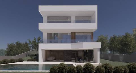 Moradia Isolada T4 de linhas contemporâneas com piscina em Nafarros, Sintra