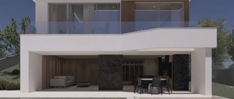 Moradia Isolada T4 de linhas contemporâneas com piscina em Nafarros, Sintra