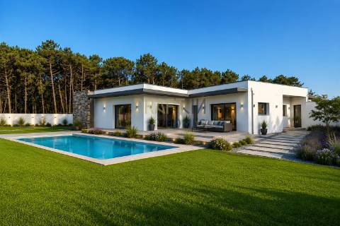 Moradia T4 Térrea de Arquitetura Moderna em Pataias | Alcobaça