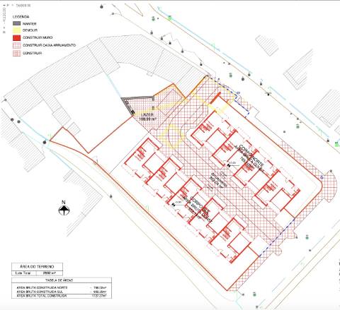 Lote de Terreno com  2882 m², para Construção de Moradias Unifamiliar!