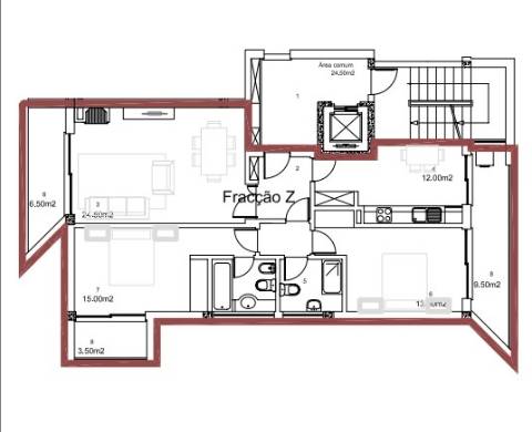 Apartamento T2 em construção